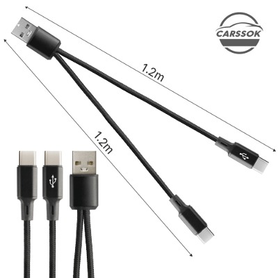 카쏙 C타입+C타입 충전 케이블 - 두꺼운 구리선 제품 이미지